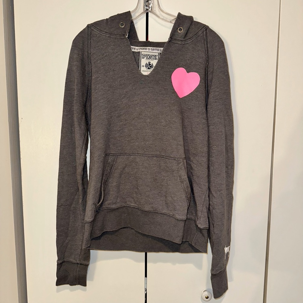 Love Pink Grey Sweatshirt | Size Medium